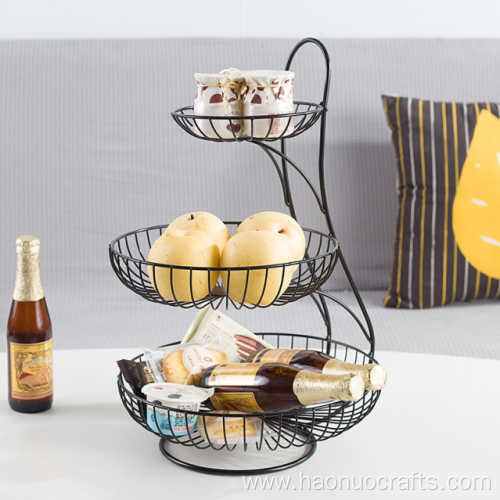 three-tiered net fruit basket